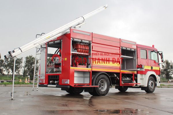 Xe cứu hỏa gắn thang di động - Xe Chuyên Dụng Cao Thanh Đạt - Công Ty Cổ Phần Thiết Bị Môi Trường Cao Thanh Đạt